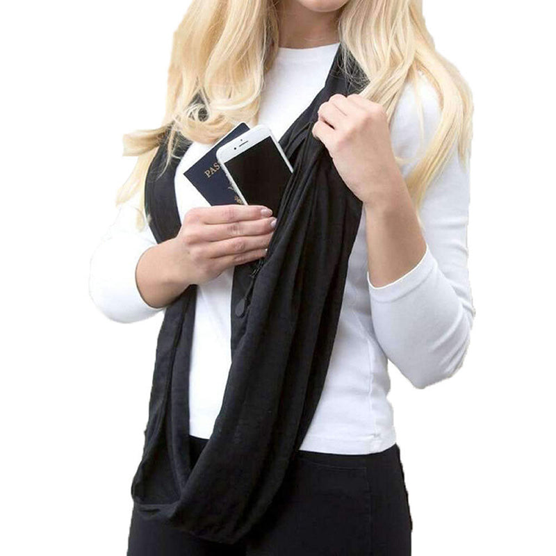 Anti-Theft Infinity Scarf with Hidden Pocket